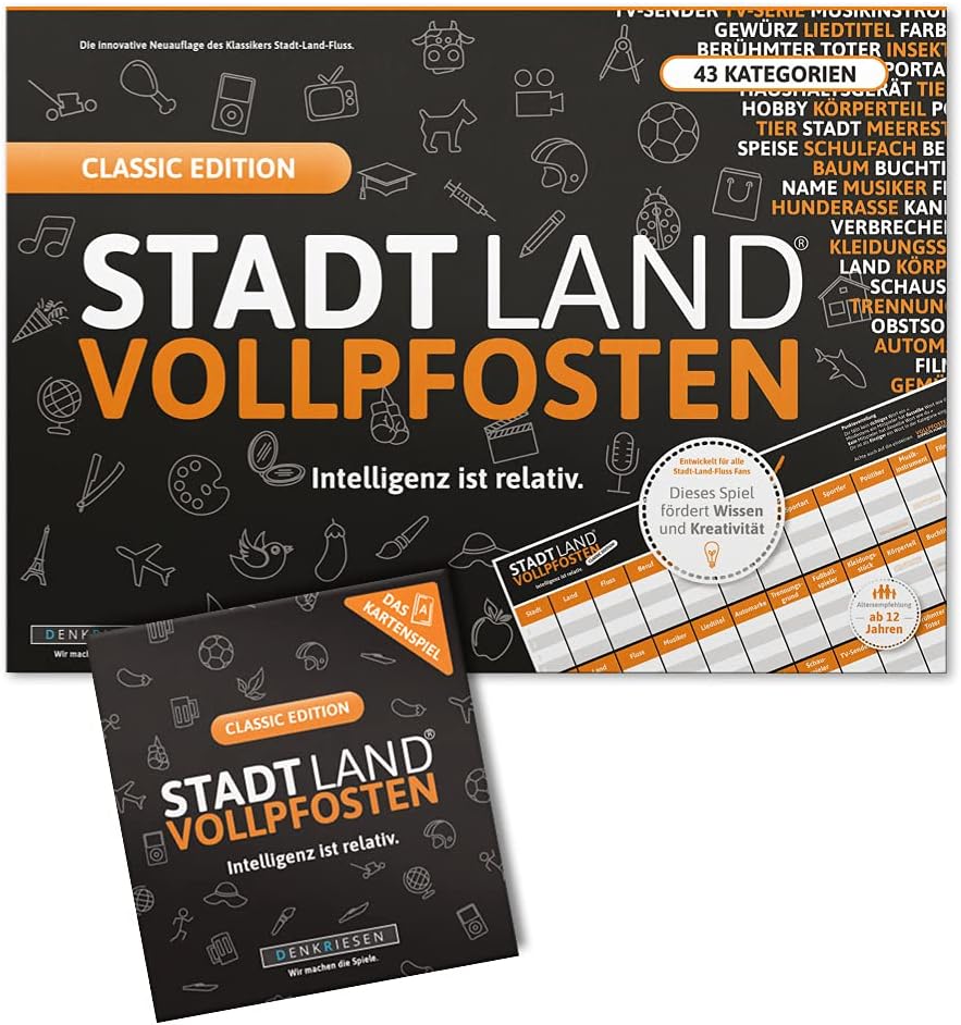 DENKRIESEN Stadt Land VOLLPFOSTEN - Innovative Familienspiele und Partyspaß