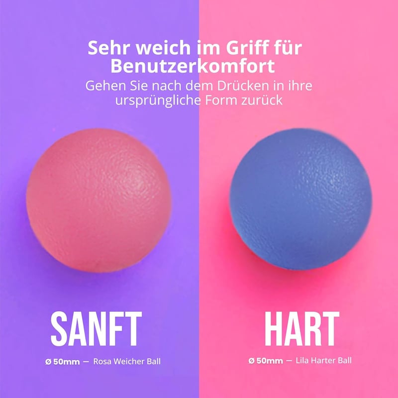 Stressball-Set für Erwachsene und Kinder – Antistress-Gelbälle zur Handtherapie