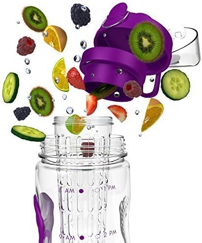 Bevgo 900 ml Wasserflasche mit Infuser und Hydrations-Tracker
