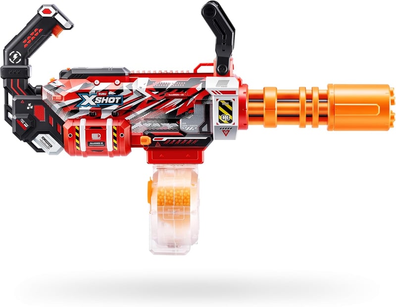 XSHOT Hyper Gel Motorisierter Gatling Blaster mit 5.000 Kugeln für Teenager ab 14 Jahren