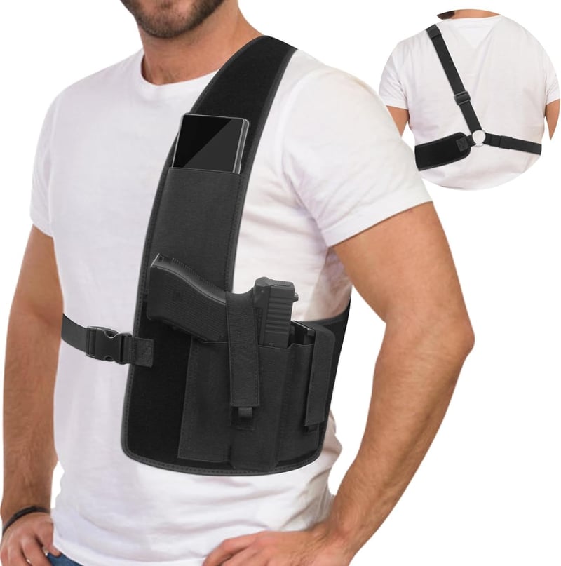 Vertikales Schulterholster mit verstellbarer Schlinge für Pistolen