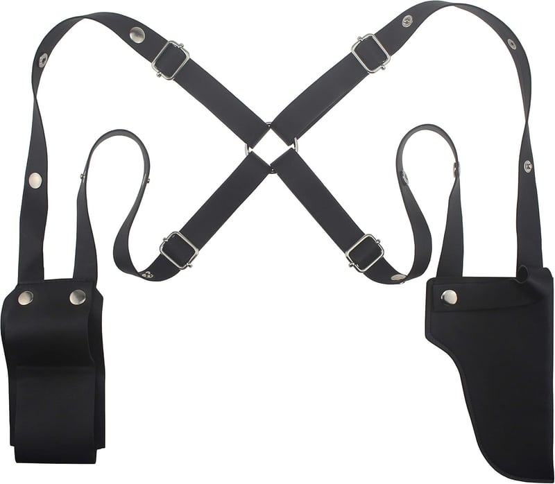 Einstellbares schwarzes Leder Pistolenholster für Frauen und Kinder