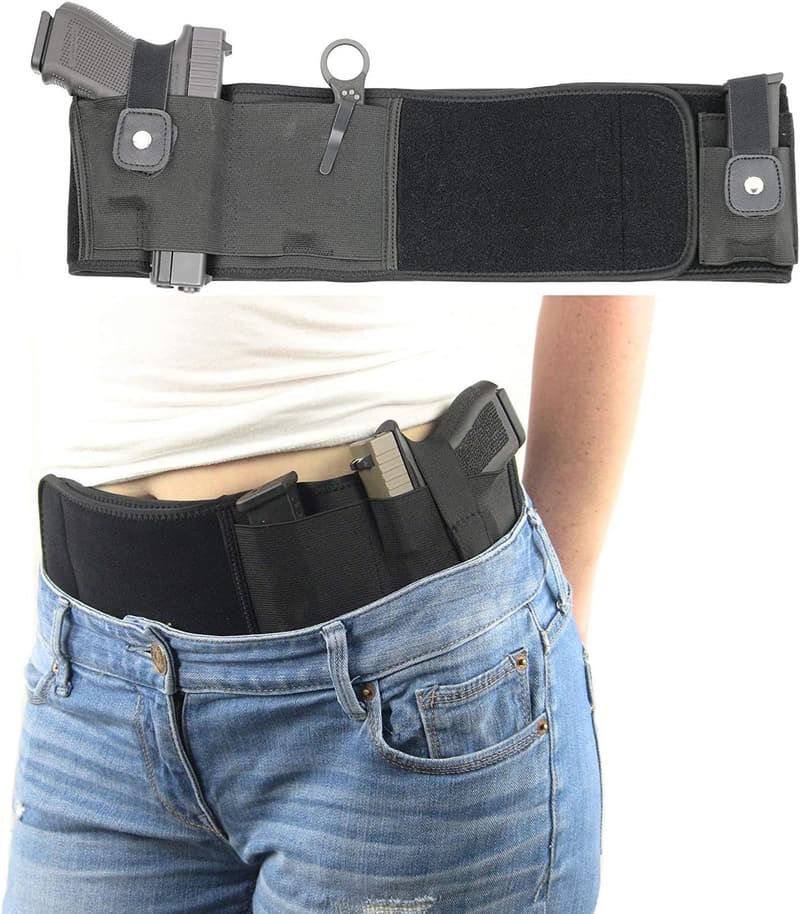 HHOOMY Bauchholster für verborgenes Tragen, Schwarz