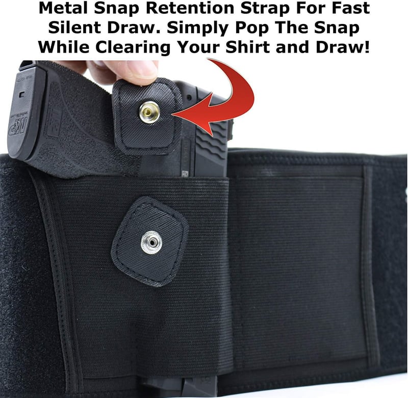 HHOOMY Bauchholster für verborgenes Tragen, Schwarz