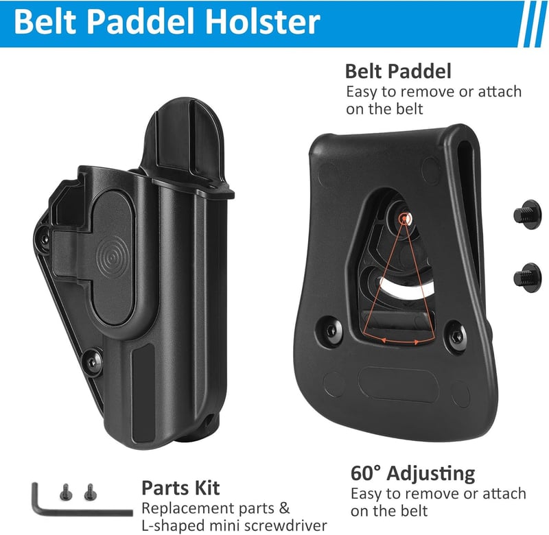 Universal Pistolenholster für G17, G19, Ruger Max-9mm, M&P 9, Hellcat