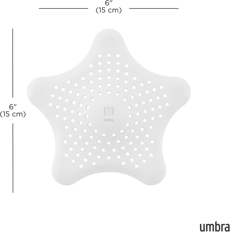 Umbra Starfish Silikon Haarfänger mit 5 Saugnäpfen für Abflüsse
