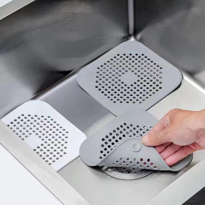 Eupneicu Silikon-Abflusssieb (2 Stück) – Effektiver Haarschutz für Dusche und Küche