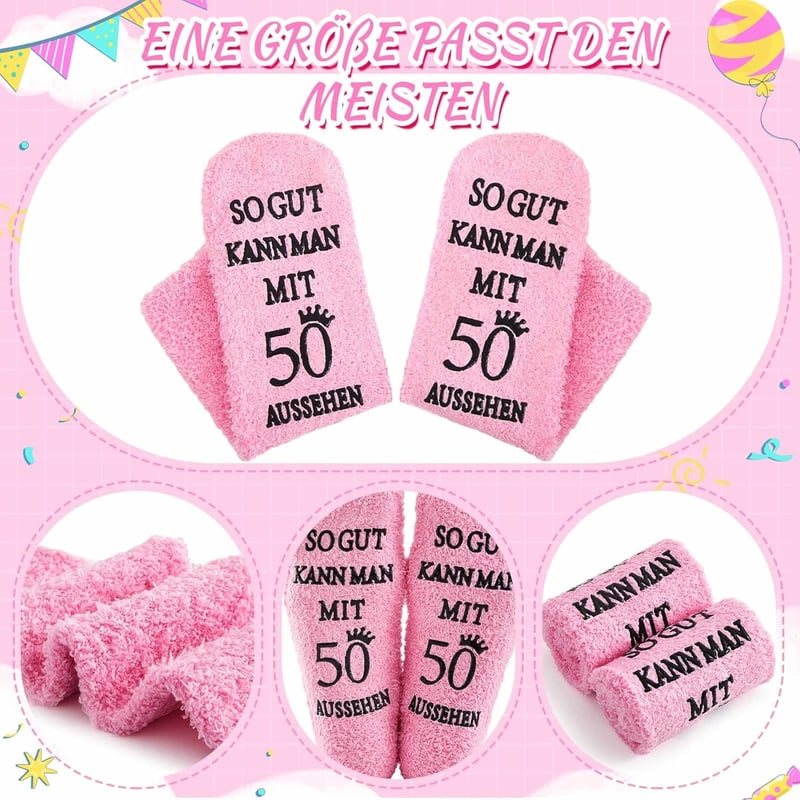 50. Geburtstag Geschenke für Frauen – Kosmetiktasche & Socken Jahrgang 1975
