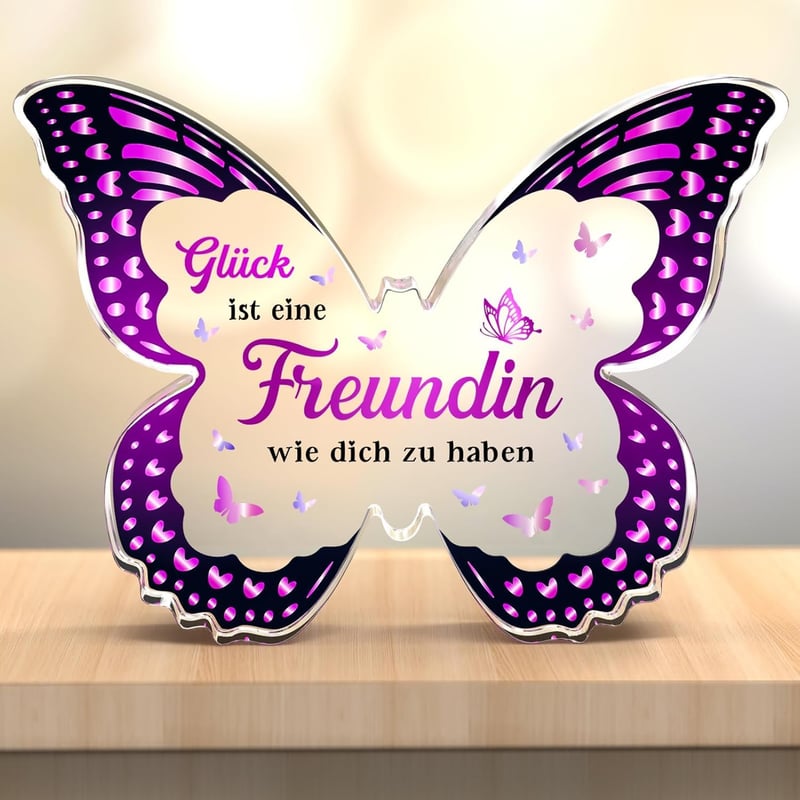 Geschenk zum Geburtstag: Schmetterlings Acryl Briefbeschwerer für Freundinnen