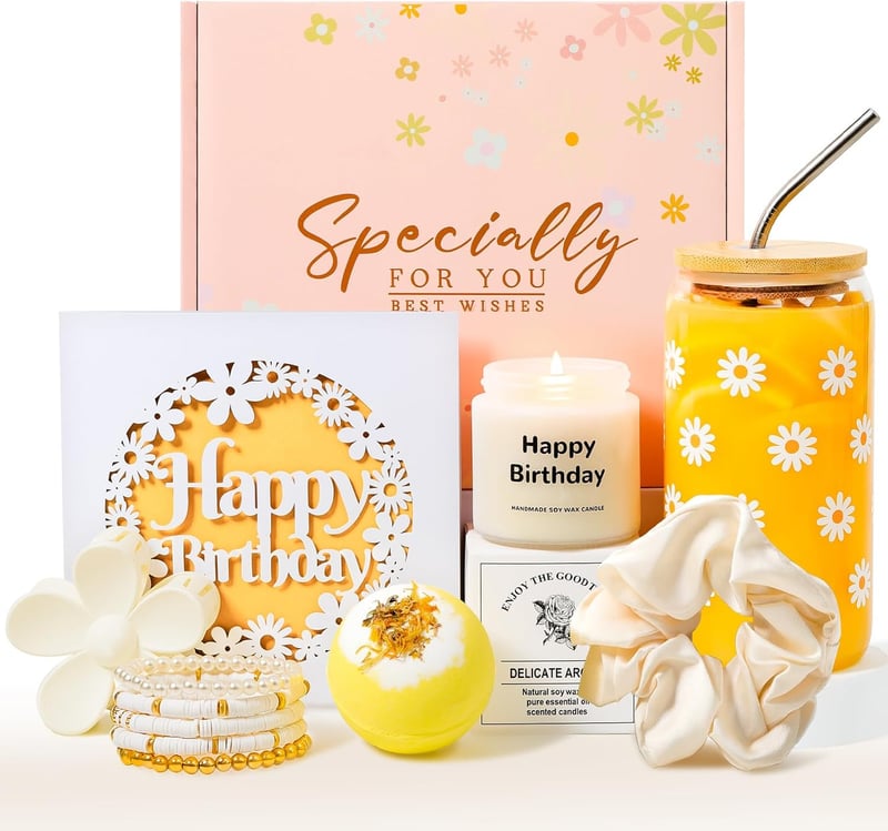 Geburtstagsgeschenkset für Frauen – Gänseblümchen für beste Freundinnen