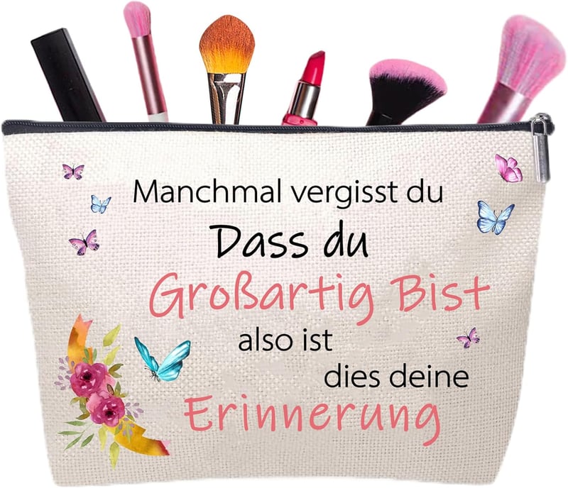 Lustige Kosmetiktasche für beste Freundin – Reise Make-up Tasche