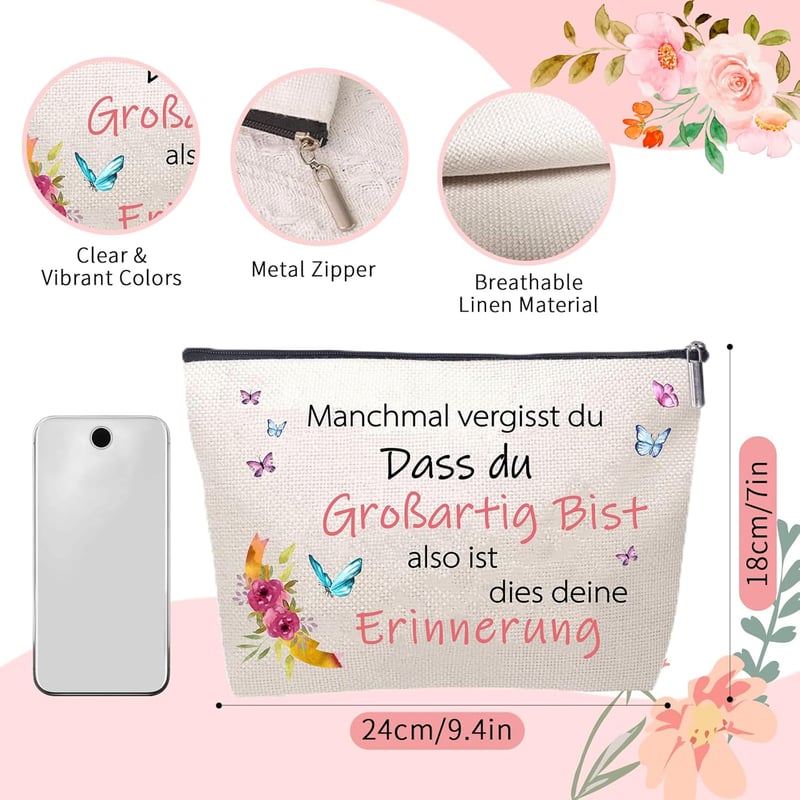 Lustige Kosmetiktasche für beste Freundin – Reise Make-up Tasche