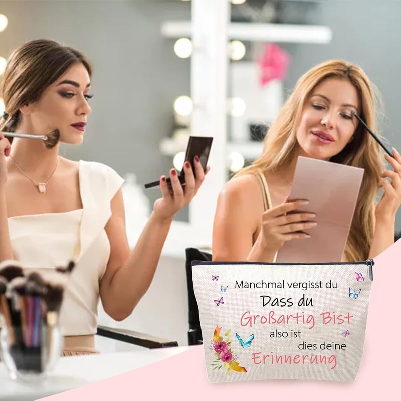 Lustige Kosmetiktasche für beste Freundin – Reise Make-up Tasche