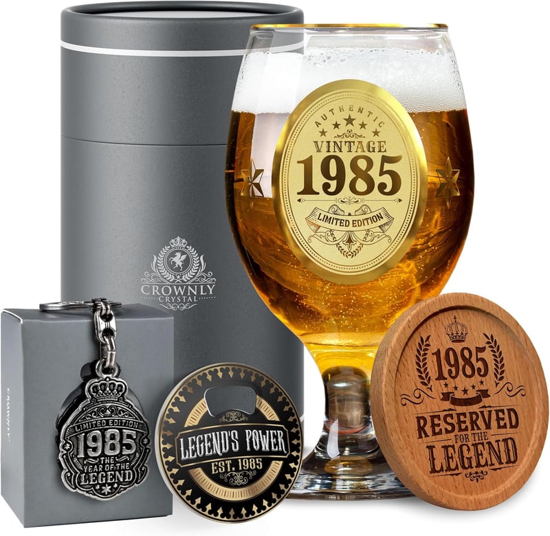Personalisiertes Bierglas mit Gravur zum 40. Geburtstag für Männer