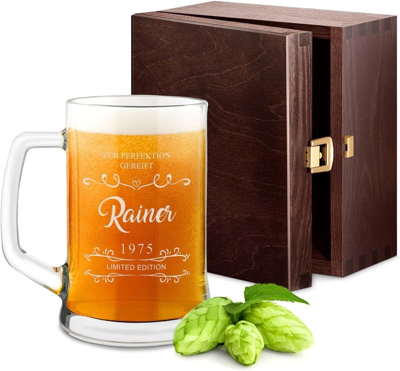 Personalisierter Bierkrug mit Gravur für Männer – 500 ml