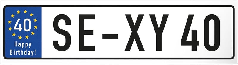 40. Geburtstag Schild – Dekoration & Geschenkidee zum Vierzigsten