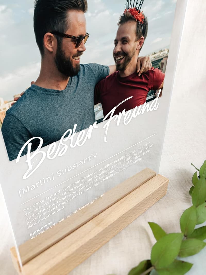 Personalisierte Acrylgeschenke für beste Freunde