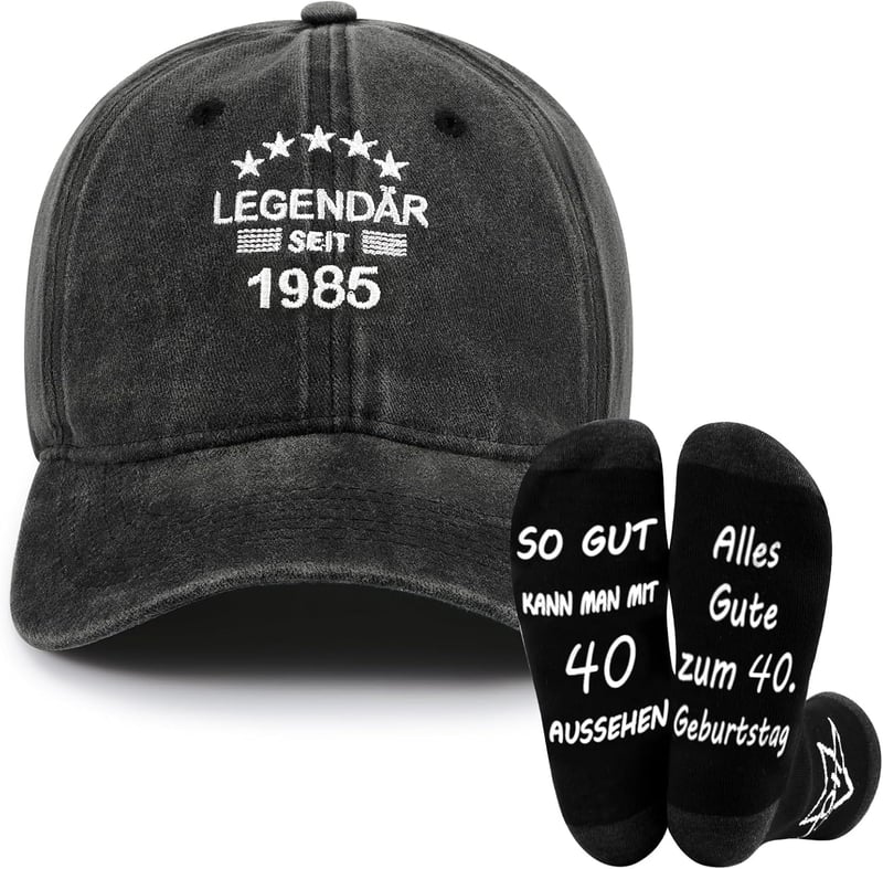 Witziges Geschenkset für Männer: Mütze und Socken zum Geburtstag