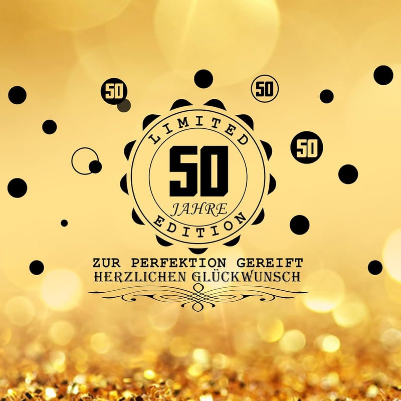 LED Flaschenlicht zum 50. Geburtstag für Männer und Frauen