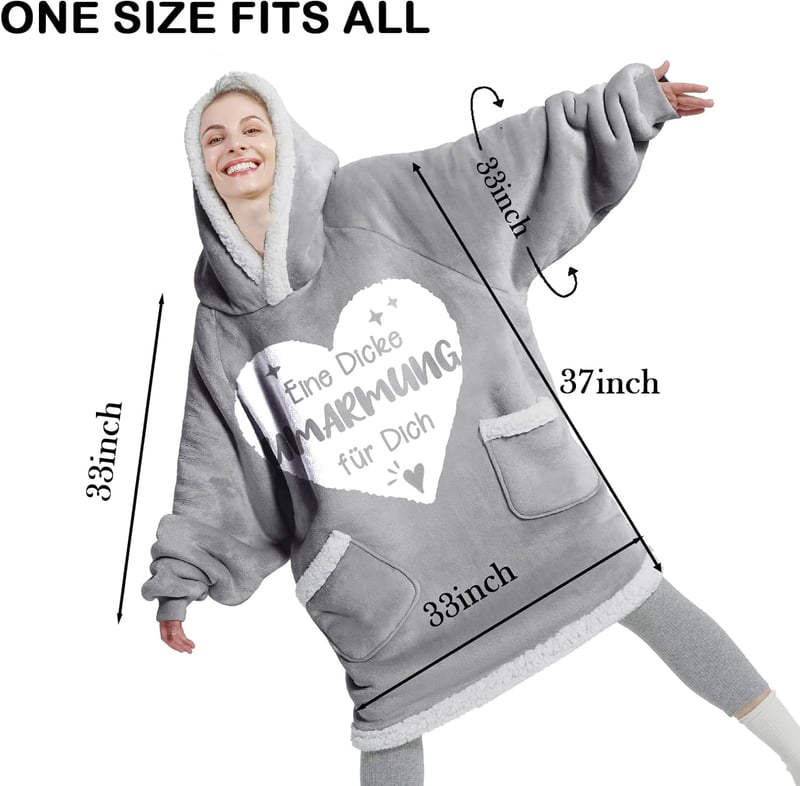 Umarmungs-Decke mit Ärmeln – Geschenk für beste Freundin zum Geburtstag