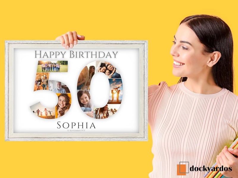 Kreative Foto-Collage zum 50. Geburtstag für Paare