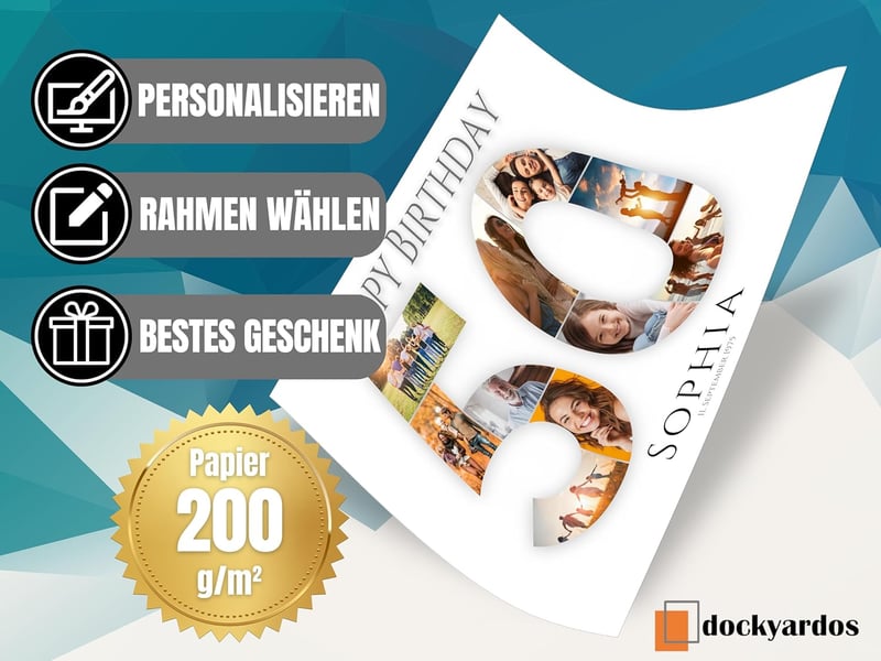 Kreative Foto-Collage zum 50. Geburtstag für Paare