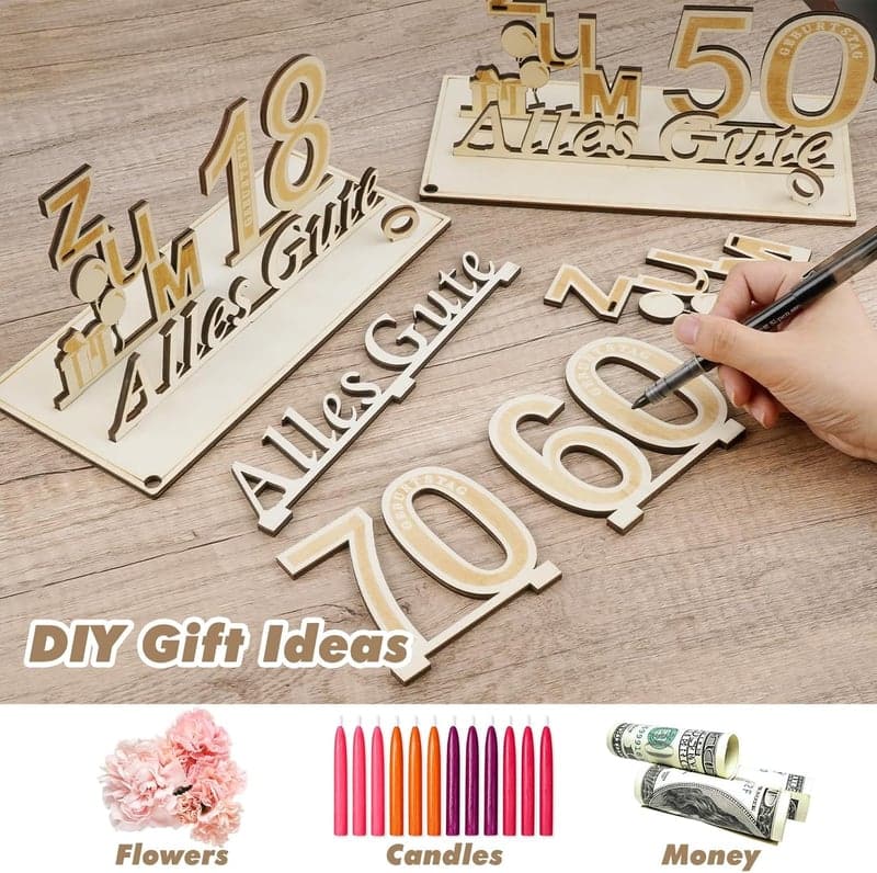 Geschenkidee zum 50. Geburtstag: Holzbox mit LED-Lichterkette für Paare