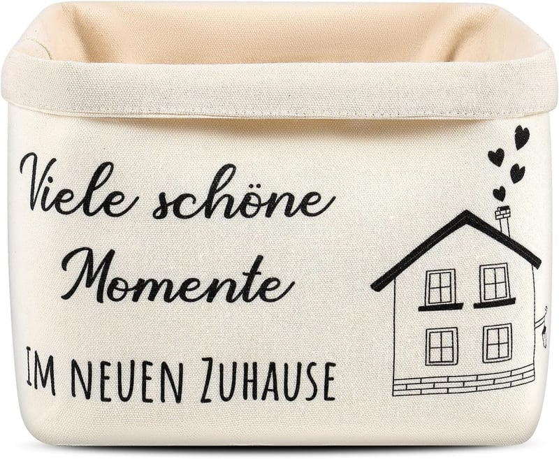Brotkorb aus Stoff für Einzugsgeschenke – Xuniea Brötchenkorb in Weiß