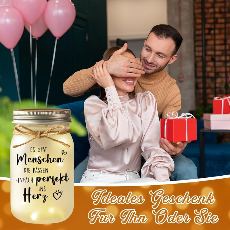 Personalisierte Mason Jar Nachtlichter für Freundinnen