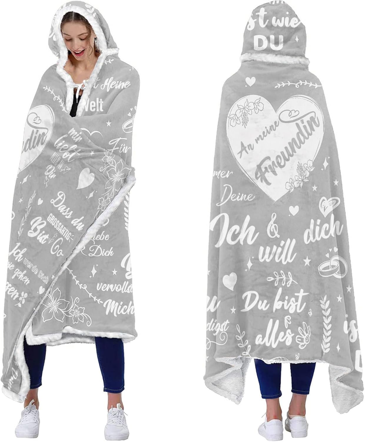 Geschenk für beste Freundin: Kuscheldecke mit Ärmeln