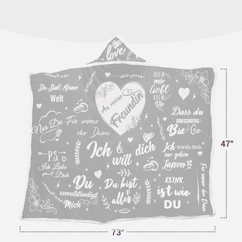 Geschenk für beste Freundin: Kuscheldecke mit Ärmeln
