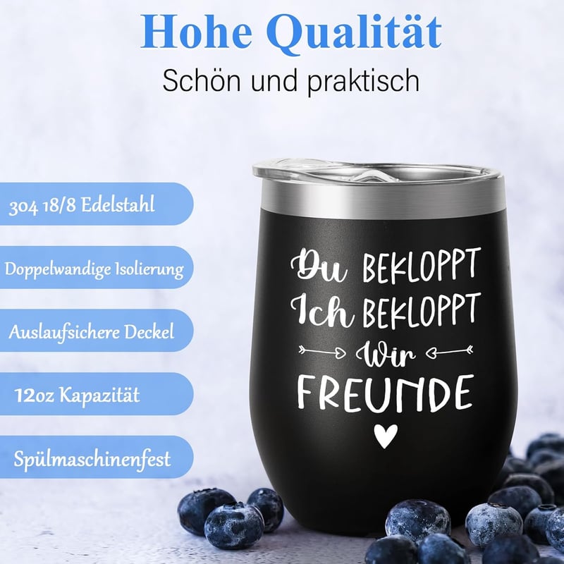 Lustiger Edelstahl Thermobecher für Männer – 350ml Weihnachten Geschenk