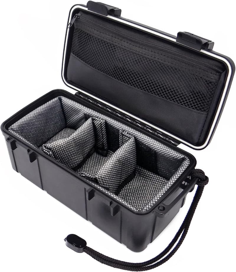 Robuste schwarze Aufbewahrungsbox mit Zahlenschloss aus ABS-Kunststoff für Männer