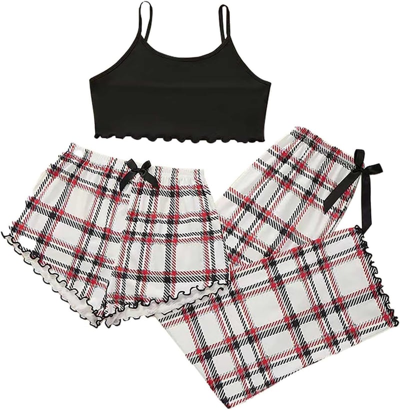 Kuscheliges 3-teiliges Pyjama Set für Damen mit Leopardenmuster