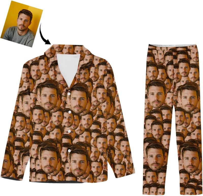 Personalisierte Pyjama Sets für Paare mit Foto - Valentinstag Loungewear