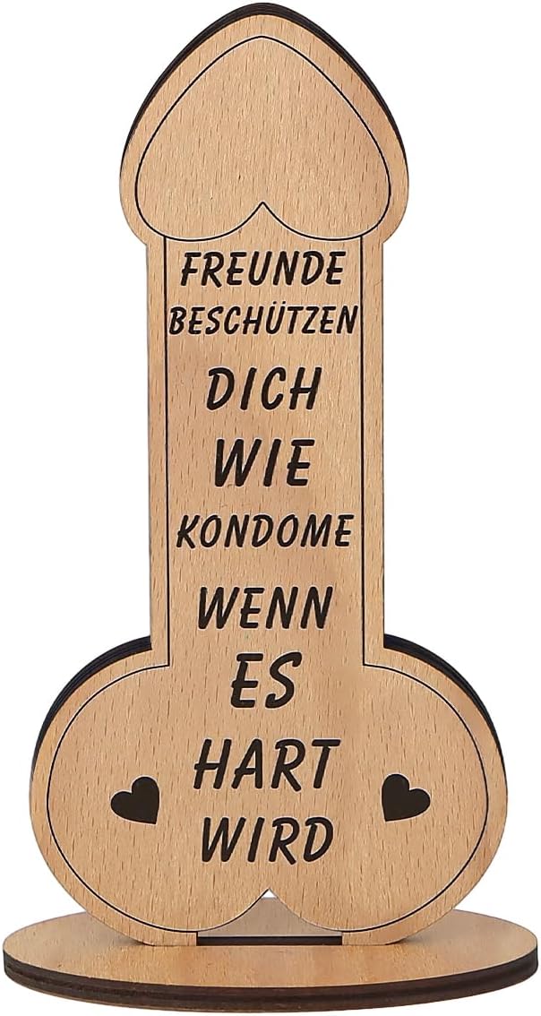 Lustiges Geburtstagsgeschenk: Personalisierte Holz-Gästebuch für Frauen