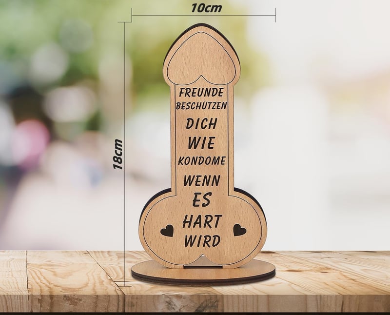 Lustiges Geburtstagsgeschenk: Personalisierte Holz-Gästebuch für Frauen