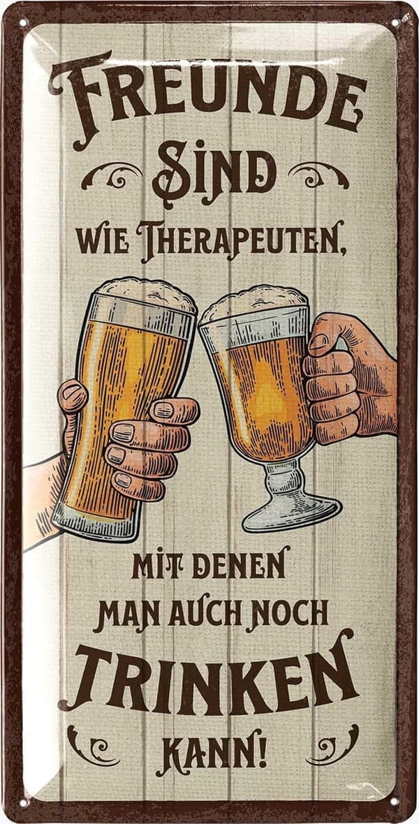 Lustiges Retro-Blechschild