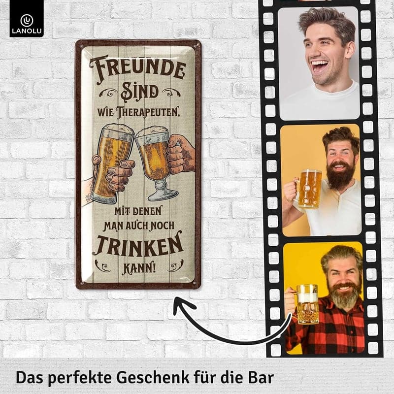 Lustiges Retro-Blechschild 