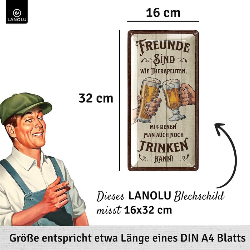 Lustiges Retro-Blechschild 
