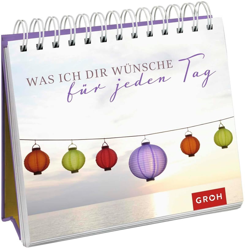 Wunschspiralaufsteller mit liebevollen Zitaten für Lieblingsmenschen
