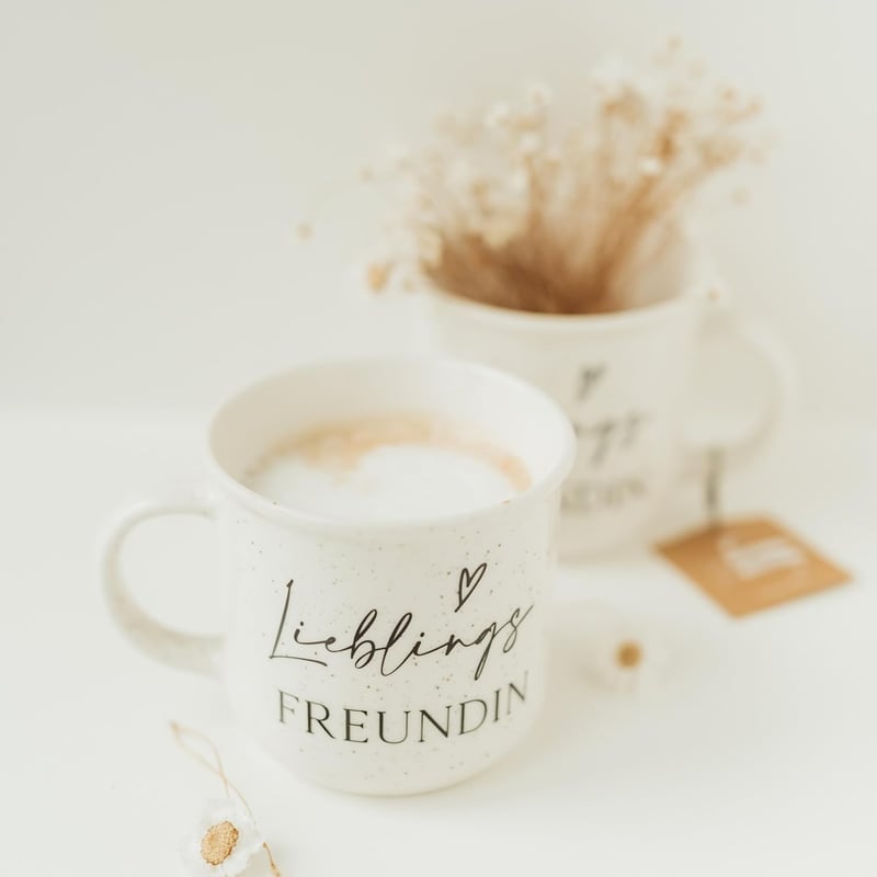 Campfire Tasse für beste Freundin | Geburtstag Geschenk mit Geschenkanhänger