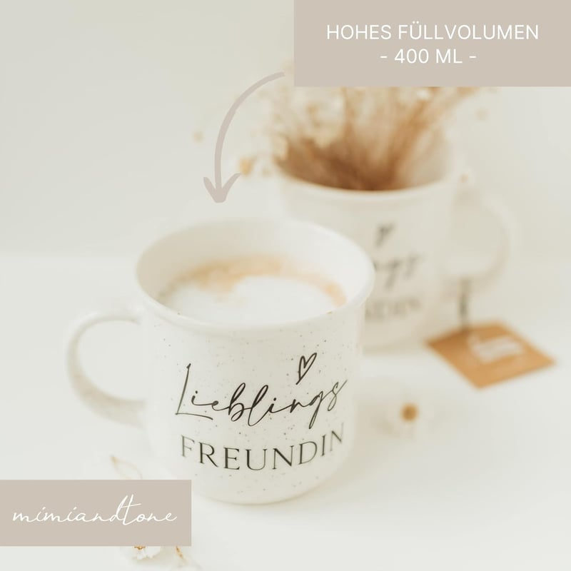 Campfire Tasse für beste Freundin | Geburtstag Geschenk mit Geschenkanhänger