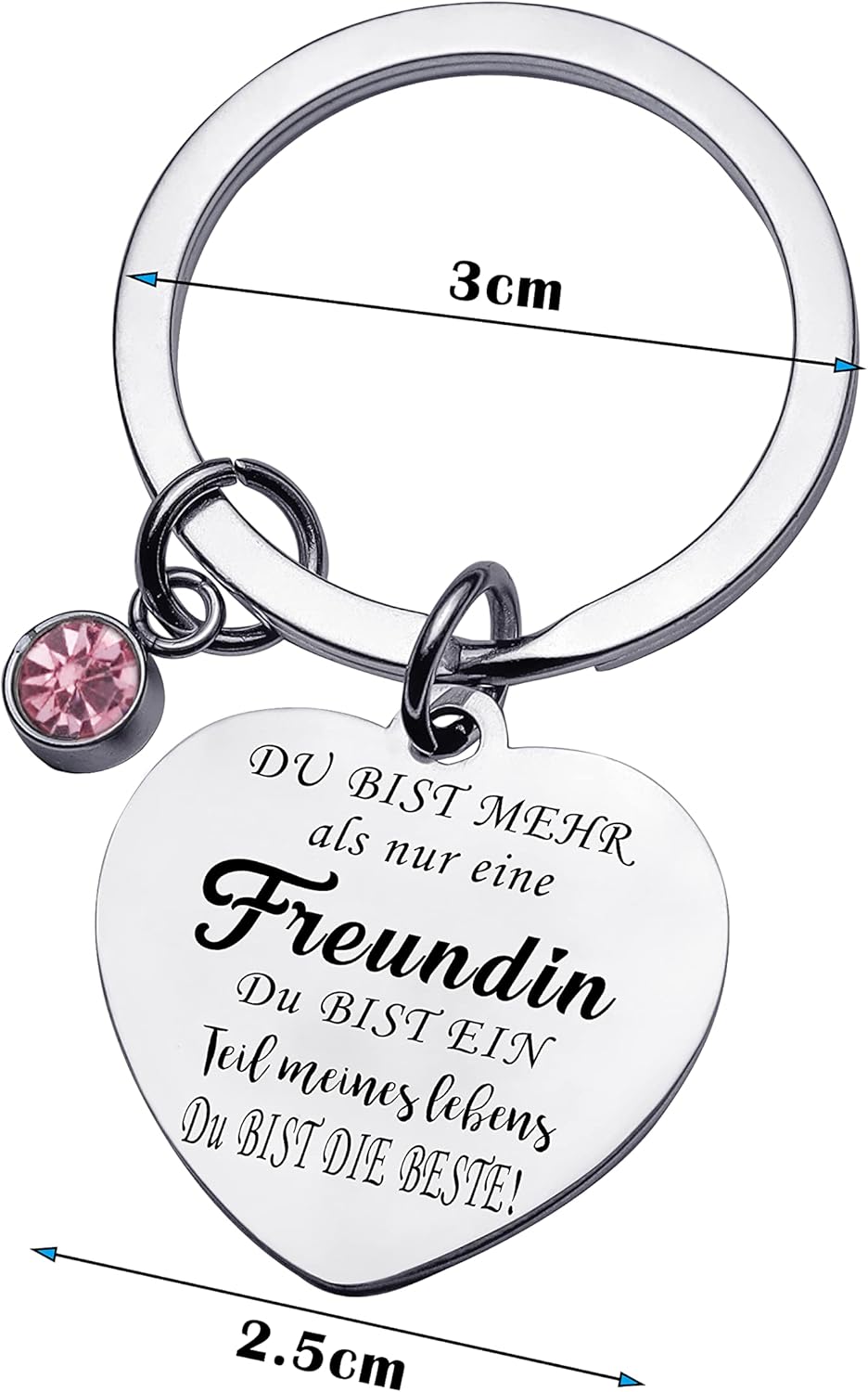 Schlüsselanhänger mit Gravur für beste Freundinnen – Geburtstagsgeschenk