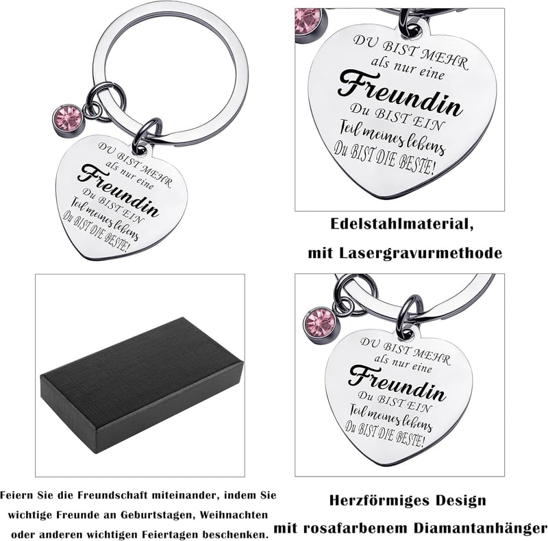 Schlüsselanhänger mit Gravur für beste Freundinnen – Geburtstagsgeschenk