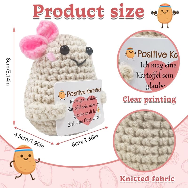 Glücksbringer Kartoffel-Pocket-Hug für beste Freundinnen