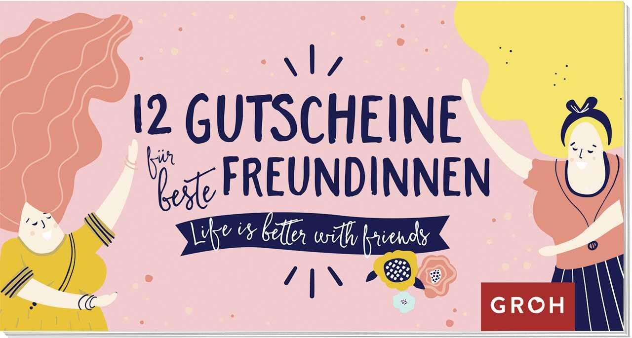 12 Gutscheine für Freundinnen - Ideales Geschenk für die Beste Freundin