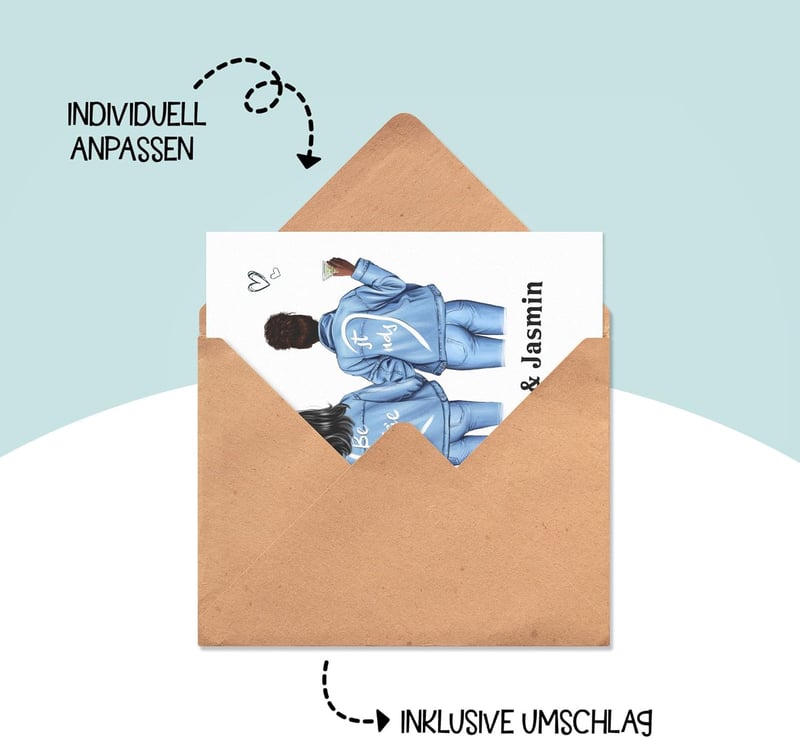 Personalisierte Geburtstagskarte für beste Freundinnen