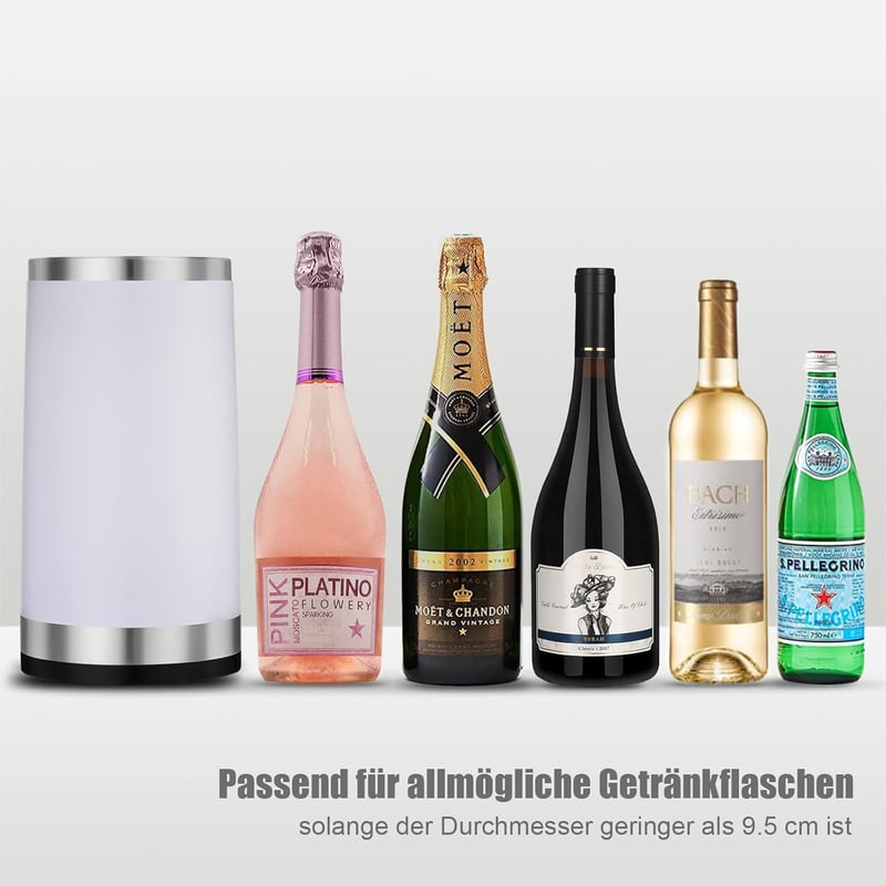 Elrigs RGB Weinkühler mit Touchlampe und 2 Kühlpads – Ideal für Weinliebhaber