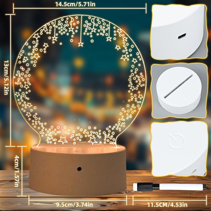 Nachttischlampe mit LED-Message-Board für Frauen – ideales Geschenk